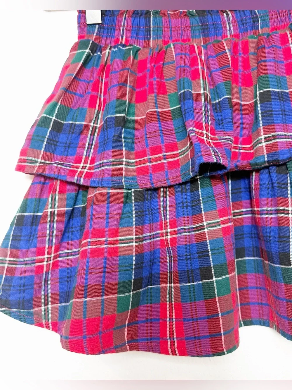 Janie and Jack Tartan Tiered Skirt Girls Size 7 Plaid Pre-Owned